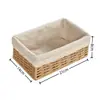 Cesta de armazenamento tecida à mão, caixa de armazenamento para lanches, cesta de bambu, cesto de roupa suja, caixa de armazenamento grande para calças