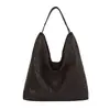 Bolsa de axila retrô de grande capacidade para mulheres, novo modelo 2026, padrão simples trançado, bolsa de ombro fashion, bolsa tote moderna