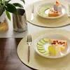 Conjunto de 38CM de Tapete Redondo para Refeição Tapete de Mesa Tapete para Refeição Resistente ao Calor Tapete Anti-Queimadura