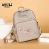 Mochila Antifurto para Mulheres 2025 Novo Estilo Coreano Mochila de Nylon Bordada Casual Versátil Leve para Uso Duplo ao Ar Livre