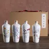 Jingdezhen Creativa Botella de Vino Vacía Cerámica para el Hogar 0.5kg con Caja de Regalo Sellada China Botella de Licor Antigua