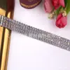 Atacado de Fabricante Ponto Corrente Plástica Roupas Diamante Strass Fantasia Acessórios de Vestuário Corrente de Fileira Única Banhada a Ouro Diamantes Cravejados