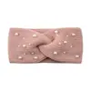 Diadema de Perlas y Cruz Transfronteriza, Diadema de Lana Tejida para Protección de Orejas, Diadema Estilo Europeo y Americano, Accesorio para el Cabello de Yoga, Diadema Ancha para Lavarse la Cara