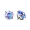 Jiangtai F136 Titanio Fondo Redondo Borde Dentado Rueda de la Fortuna Arete para Oreja Labret Cuerpo de Aleación de Titanio G23 Joyería para Piercing Stud para Hueso de la Oreja