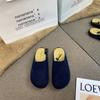 2026 Nuevo Modelo Talla Pequeña Zapatillas Cerradas Estilo Birkenstock para Mujer, Suela Gruesa Antideslizante Pantuflas Medias Perezosas Sin Talón