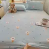 Juego de Sábana Bajera Ajustable de Leche Gruesa de Invierno, Pieza Única Cálida, Funda de Sábana de Coral, Funda de Colchón de Terciopelo Plus, Funda Protectora, Juego de Tres Piezas