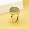 Anillo de Jade Hetian Natural Aiyu Anillo de Dedo de Jadeíta Nuevo Estilo Chino Joyería al por Mayor Dropshipping S4051712L