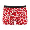 Ropa interior masculina para San Valentín, comercio exterior transfronterizo, Amazon, impresión 3D, sexy, cómoda, delgada, elástica, bóxer