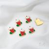 Colgante Serie Navideña de Acero de Titanio 316 Inalterable Copo de Nieve Sombrero Guantes Muñeco de Nieve Caja de Regalo Reno Colgante de Joyería DIY