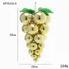 Bolinha de Natal cacho de uva artificial Bolinha de Natal Enfeite de árvore de Natal Bola de plástico Bola brilhante Bola pendurada decorativa para decoração de cena de atmosfera
