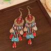 Aretes exóticos de gran venta vintage literarios clásicos dignos gancho para la oreja combinan con todo huecos moda borla colgante aretes