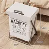 Cesta de Lavandería Hogar Cesta de Almacenamiento de Ropa Sucia Baño Cesta de Lavandería Dormitorio Cesta de Almacenamiento de Artículos Varios Puerta de Entrada Trasera Cesta para Ropa Sucia