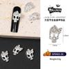 Venda Quente Transfronteiriça Halloween Caveira Joias para Unhas Liga de Zinco Fantasma Aranha Broca de Unha Joias Metálicas para Unhas