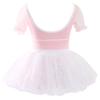 Ropa de Baile Ropa de Entrenamiento para Niñas Manga Corta Malla para Giro Ballet Gimnasia Ropa de Baile en stock Ropa de Baile para Niños