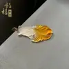 Colgante de ágata calcedonia de la paz, colgante de Buda Guanyin, calcedonia de pata de gato de la fortuna de colores, mismo estilo que en Xiaohongshu