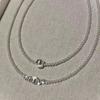 Corea del Sur Joyería Dulce Collar de Perlas Estilo Chanel para Mujer Retro Metal Cuentas Redondas Colgante Cadena Clavícula Moderna Combinable