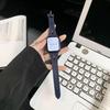 Adecuado para Correa de applewatch Raindrop Hollow s8 Cuero Genuino Apple 645 Correa de Reloj iwatch7 para Mujer 44mm