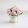 Soporte de flores chapado en oro de estilo nórdico, maceta de flores artificiales, decoración del hogar, adornos, regalos, arte floral para eventos transfronterizos.