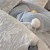 Juego de Ropa de Cama de Terciopelo de Leche Tallado 2026 Nuevo Engrosado Coral Terciopelo Invierno Sábana Funda de Edredón Ropa de Cama