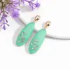 ZA Estilo Europeo y Americano Transfronterizo Geométrico Personalidad Color Dopamina Colgante Pendientes Exquisito con Abalorios de Pedrería Pendiente Estilo Pequeño Nicho