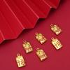 Pingente de Gota de Óleo Dourado Auspicioso de Ano Novo Acessórios DIY Feitos à Mão Pulseira Caifu Dança do Leão Acessórios para Pulseira Colar