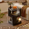 Mesa Lateral de Sofá Sala de Estar Uso Doméstico Mesa de Café Pequena Criativa Quarto Móvel Mesa de Cabeceira de Ferro Forjado Mesa de Canto Pequena Mesa de Escrita