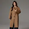 Novedad Otoño e Invierno Ropa Exterior de Cachemir Ropa Exterior de Lana Amplia Extendida 1801 Ropa Exterior de Cachemir Cuello Alto Suave 25 Años