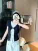 Verano 2026 Nuevo Estilo Coreano Versátil Moda Gama Alta Floral Falso Dos Piezas Nudo Retorcido Cuello Redondo Manga Corta Camiseta para Mujer