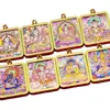 Tangka Pintado do Xizang Oito Divindades Guardiãs Buda Amuleto Colar do Zodíaco A Buda Amitabha Pingente de Charme da Paz Colar de Personalidade