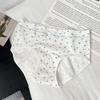8729 Ropa Interior Femenina Nueva de Gran Tamaño Floral Pastoral 100% Algodón 7A Antibacteriana Entrepierna 100% Algodón Cintura Alta Cubre Cadera Pantalones Cortos Triángulo
