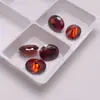 Pedra Zircônia Oval Vermelho Granate Granate Vermelho Profundo Pedra Preciosa em Forma de Ovo Rosto de Anel DIY Inlay de Anel