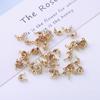 Broche de Frijol con Conservación de Color Relleno de Oro de 14K Broche de Frijol Conector de Alambre Broche Bilateral de Doble Extremo Accesorios para Cadena de Cuentas de Collar Pulsera DIY