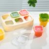 Molde para Cubitos de Hielo de Verano para el Hogar Bandeja de Hielo de una Boca Caja Individual para Hacer Hielo Congelación Rápida Fácil de Desmoldar Caja de Almacenamiento de Hielo con Tapa