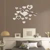 Pegatinas de espejo acrílico estéreo creativas autoadhesivas transfronterizas para pared, dormitorio, sala de estar, pared de fondo de sofá, pegatinas de espejo decorativas