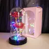 Regalo de San Valentín Cubierta Acrílica Luminosa LED Rosas para Cumpleaños de Novias Regalo del Día de la Madre para Mamá