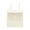 Camisola Francesa Sexy Encaje Ropa Interior Copa Fija Satén Copa Fija Transpirable Sensación Desnuda Hermoso Busto Pequeño Camisola Chaleco Mujer