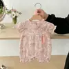 Nuevo Vestido Abotonado Estilo Chino Qipao para Niñas, Mono de Verano Estilo Chino con Borlas para Bebés, Mono de Manga Corta de Algodón Puro