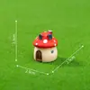 Terrario de musgo, piezas decorativas pequeñas, estilo Zakka Mediterráneo, casa de hongo, castillo, adornos decorativos para paisajismo