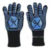 Guantes Retardantes de Llama, Resistentes al Fuego, Resistentes a Altas Temperaturas hasta 800 Grados, Para Barbacoa BBQ, Horno de Microondas, Horneado, Guantes de Silicona Aislantes del Calor Anti-Escaldaduras