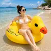 Flotador de Natación Grande Inflable de Pato Amarillo para Adultos, Juguete Flotador para Agua para Playa y Piscina, Flotador de Natación de Pato de Dibujos Animados de PVC