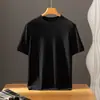 Camiseta de imitación de alta calidad 100% cachemir puro, cuello redondo, manga corta, tejido de punto fino para primavera y otoño, base para negocios