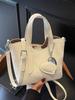Estilo Coreano Casual Simple Moderno de Alta Gama Portátil Bolso Tipo Cubo Femenino Versátil Color Sólido Bandolera Bolso Suegra