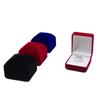 Caja de Anillo Puntiaguda de Flocado de Alta Calidad Caja para Aretes Cuadrada Caja para Joyería Caja de Regalo para Propuesta de Matrimonio