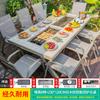Mesa y Silla de Exterior Patio Jardín Casual Nórdico Mesa para Hornear Aleación de Aluminio China Hogar Exterior Eléctrica para Hornear Carbón BBQ Mesa