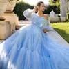 2025 Nueva Ropa de Mujer Europea y Americana para Exportación Vestido de Novia Largo de Malla de un Hombro Vestido de Dobladillo Ancho
