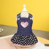 Ropa para mascotas, vestido de princesa con tirantes para perros, ropa para perros, primavera y verano, nueva falda vaquera con amor