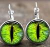 Ebay nuevo colgante gema del tiempo aretes Ojo de Dragón aretes de aleación DIY hebilla para la oreja