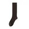 Calcetines de Algodón 98% para Niñas, Extra Largos 28cm, Hasta la Rodilla, de una Sola Capa, Gruesos, Color Sólido, Tubo Largo, Abertura Amplia, No Aprietan los Pies