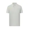 Camiseta Polo de Manga Curta 190g 32S Cor Sólida Algodão-Poliéster com Impressão de Logo Personalizado, Camiseta de Time para Verão com Bordado Impresso