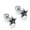 Moda Estilo Coreano Uñas de Hueso de Oreja Estrella Mini Pendientes de Estrella de Cinco Puntas Acero Inoxidable Personalizado Pendientes Pequeños Suministro Transfronterizo